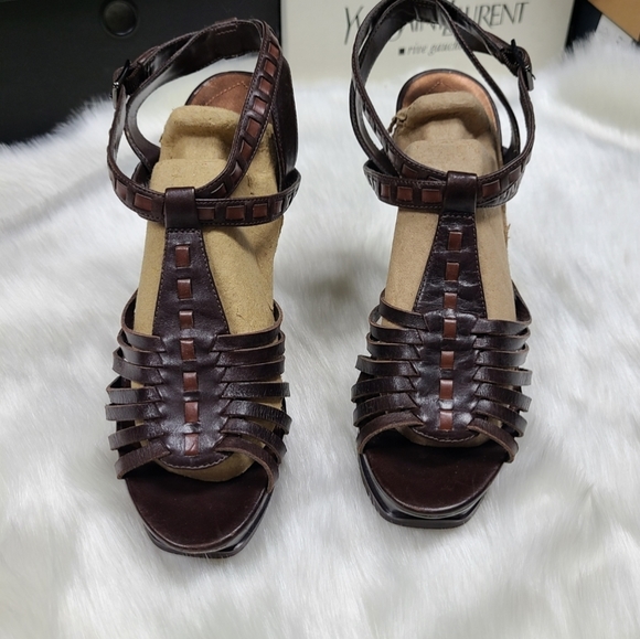 Guess "SHAYLEA"  Platform leather Stiletto Sandals Heels. - Picture 2 of 16